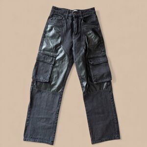 Forever 21 Charcoal and Black Cargo Pants